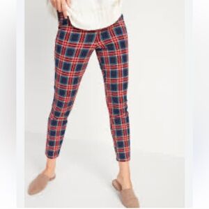Old Navy High-Waisted plaid  Pixie Skinny Ankle Pants size 14